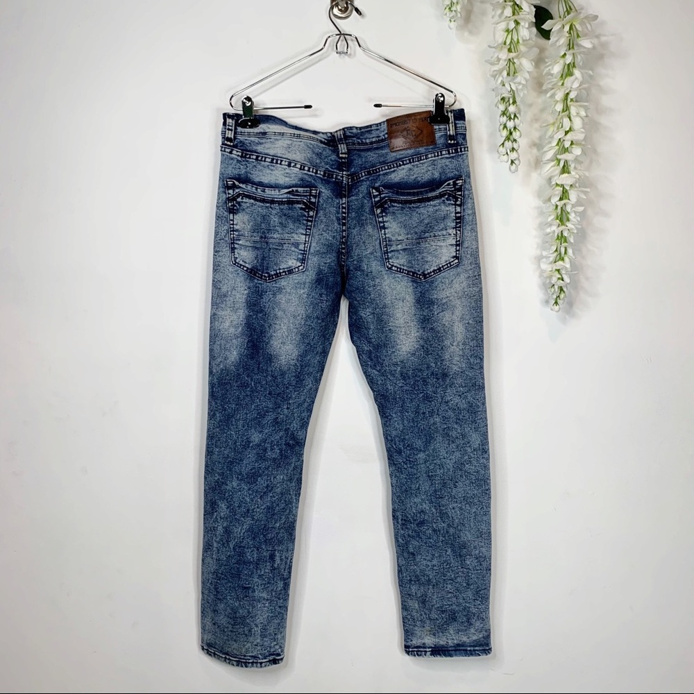 MENS AMONGST OTHERS Slim Stretch acid wash jeans 1969 - Picture 2 of 12
